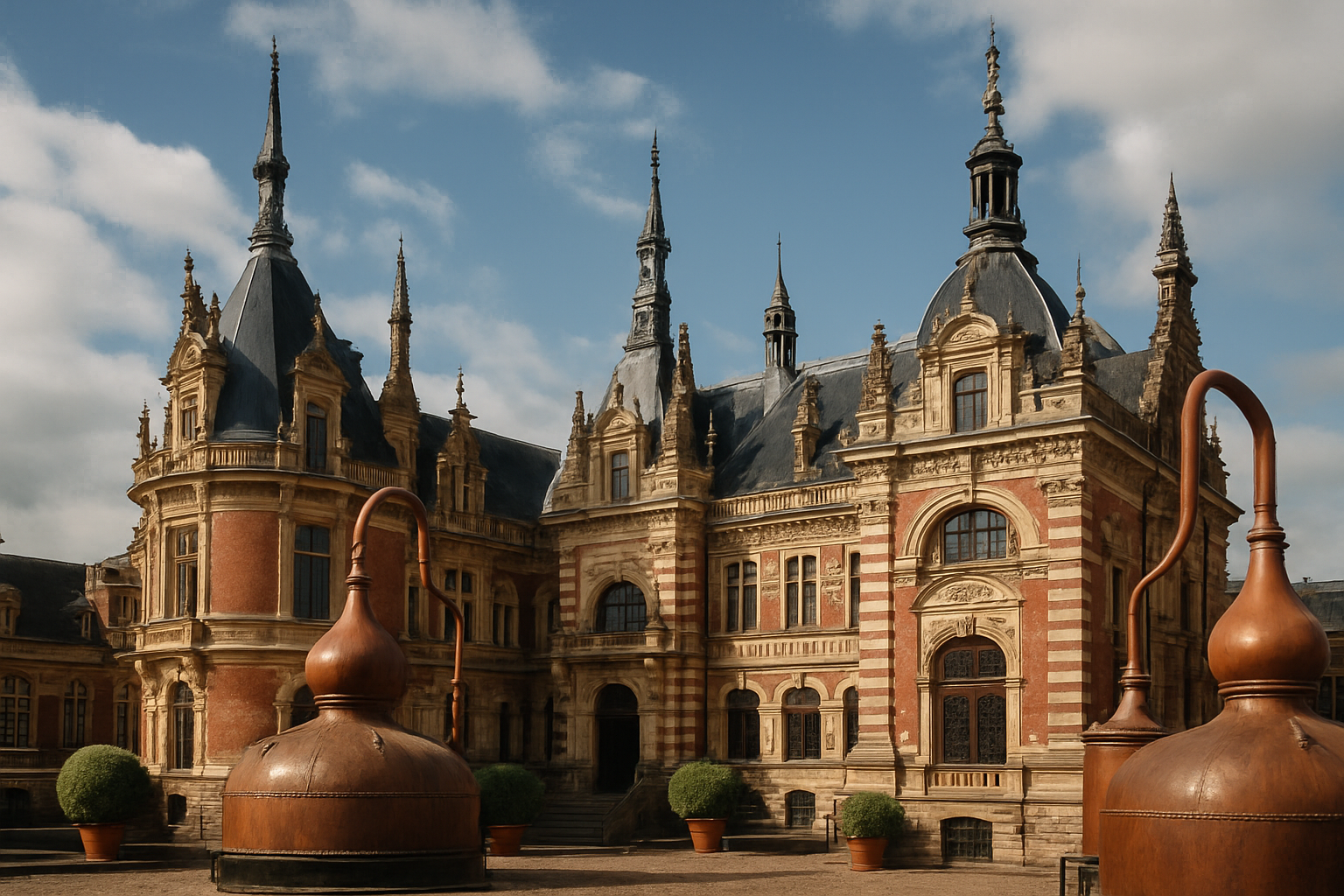 “Exploring the Bénédictine Palace Distillery in Fécamp”